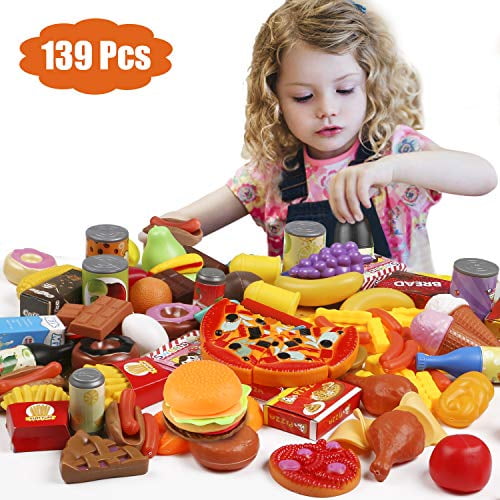 34pc Fun Play Food Set For Kid Kitchen Cooking Kid Toy Lot Pretend Children Gift